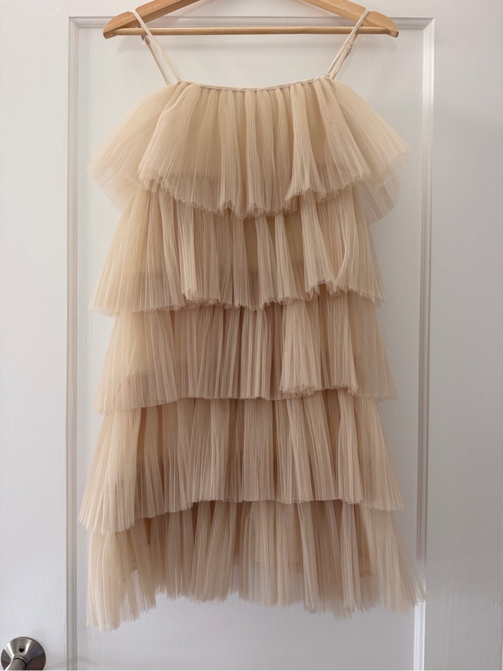 Maeve Tiered Tulle Mini Dress